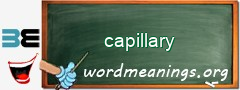 WordMeaning blackboard for capillary